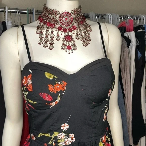 Band of Gypsies Romper Fun & Comfy Romper Floral Romper Going out Sexy Romper 🆕 - Picture 2 of 16